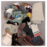 Large Assortment of Vintage Scarves