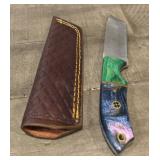 Damascus Fixed Blade Knife With Sheath