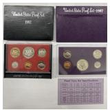 (2) 1982 & 1987 US Mint Proof Sets