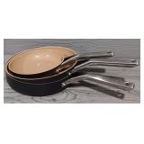 (3) Ninja None Stick Fry Pans