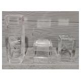 (3) Glass Paperweights