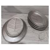 (4) Sizzling Pewter Plates