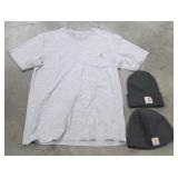 Carhartt Loose Fit Shirt & (2) Carhartt Beanies