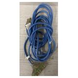 Lighted 3-Prong Blue Extension Cord