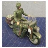 Vintage Military Motorcycle Die Cast