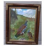 Wood/Brass Framed Lynn Bogue Hunt Signed Painting