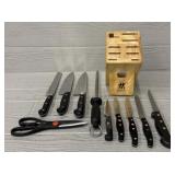 (10)Pc J.A. Henckels Premium Double Logo Knife Set