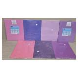 (7) Various Pink & Purple Construction Paper