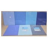 (7) Various Blue Construction Paper