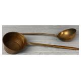 (2) Large Long Handled Copper Ladles