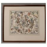 Vintage Framed Astrology Artwork
