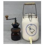 Vintage Goose Pitcher & Coffee Grinder