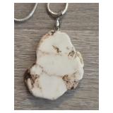 White Buffalo Turquoise Free-form Slice