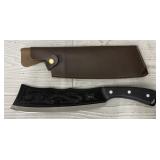 Dragon Etched Chopper Knife w/ Sheath