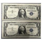 (2) 1957 A $1 Silver Certificates Blue Seal