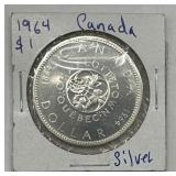 1964 Canada Silver Dollar