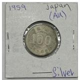 1959 Japan 100 Yen Silver Coin