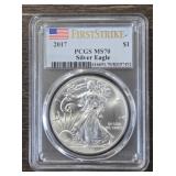 2017 Silver Eagle: First Strike PCGS MS70