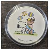 One Ounce Silver Round: Easter Snoopy
