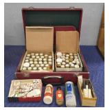 Assortment of Paint Supplies w/ Case