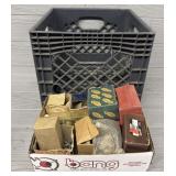 Milk Crate w/ Nails, Screws & More