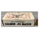 (50) Rounds Match .45 Ammo