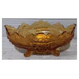 Vintage Amber Grapes Candy Dish