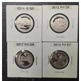 (4) U.S. Proof Quarters