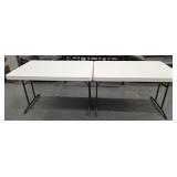 (2) Lifetime Folding Leg Tables