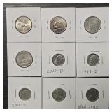 (9) U.S. Coins