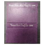 1986 & 1990 U.S. Proof Sets