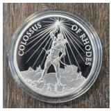 One Ounce Silver Round: Colossus of Rhodes