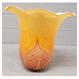 Mandarin Blossom Hand Blown Vase