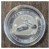1ï¿½-Ounce Silver Round: Canadian Hawk