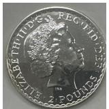 2014 Britain 2 Pounds .999 Fine Silver Coin