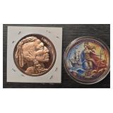 Britannia & Buffalo Copper Rounds