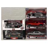 (5) Fast and Furious Die Cast Cars