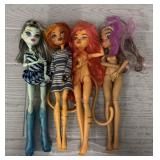 (4) Monster High Dolls
