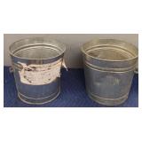 (2) Metal Buckets
