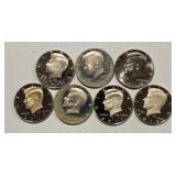 (7) Proof Kennedy Half Dollars