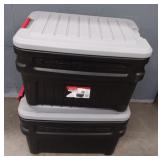 (2) Rubbermaid Totes With Lids