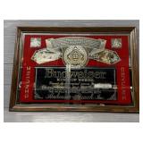 Vintage Framed Budweiser Mirror
