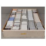 Box of Football and Baseball Cards