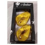 Amber Scorpions Pendants