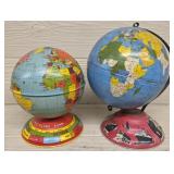(2) Tin Globes