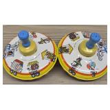 (2) Metal Tops Toys