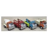 (4) Marx Die-cast Trucks