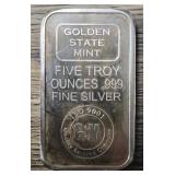 5-Ounce Silver Bar: Golden State Mint