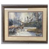Framed Rick Miller Canadian Geese in Flight Print