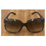 Gucci Italian Brown Havana Gold Sunglasses w/ Logo